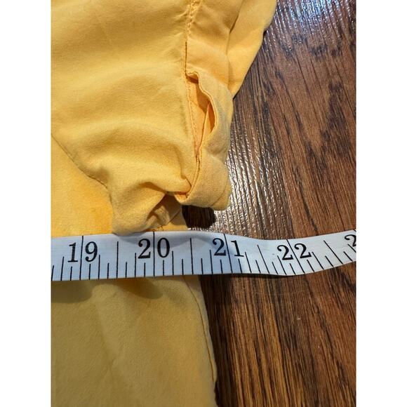 Samsoe Samsoe Women's Majan Short Sleeve Button Down Mustard Size Medium - Picture 6 of 7